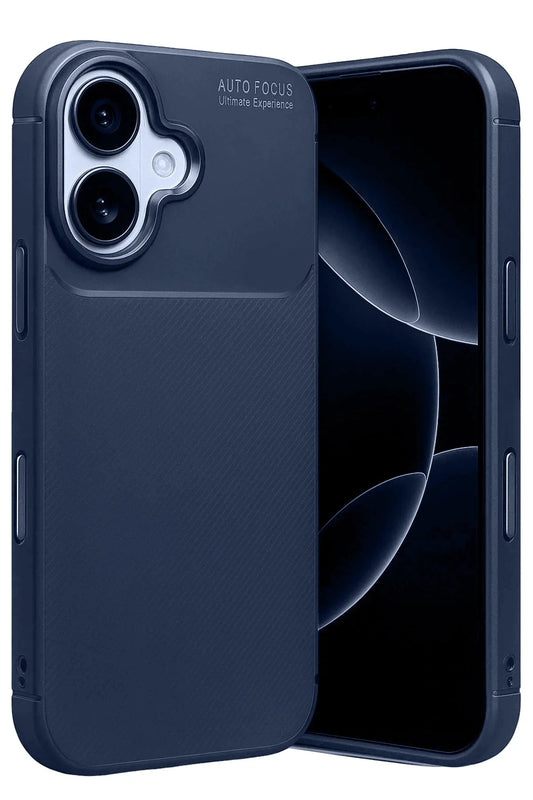 Iphone 17 Case Brushed Carbon Design Silicone Cover